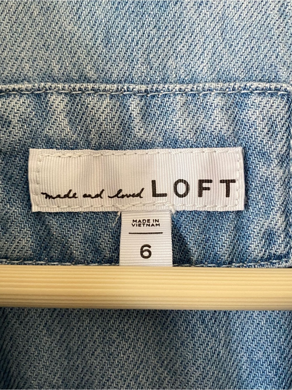 LOFT Light Wash Denim Utility Romper Size 6 Soft Lyocell Western Cowgirl - Picture 5 of 13